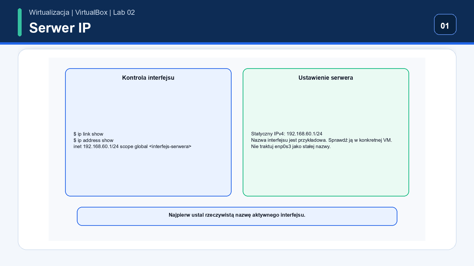 Przygotowanie statycznego adresu serwera DHCP Debian Stable